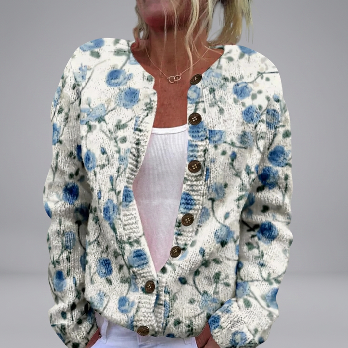 Bridin - Botanisch Weefpatroon Cardigan