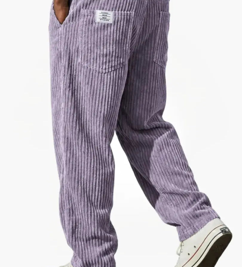 Tomáš – Stylové pánské manšestrové kalhoty s uvolněným střihem