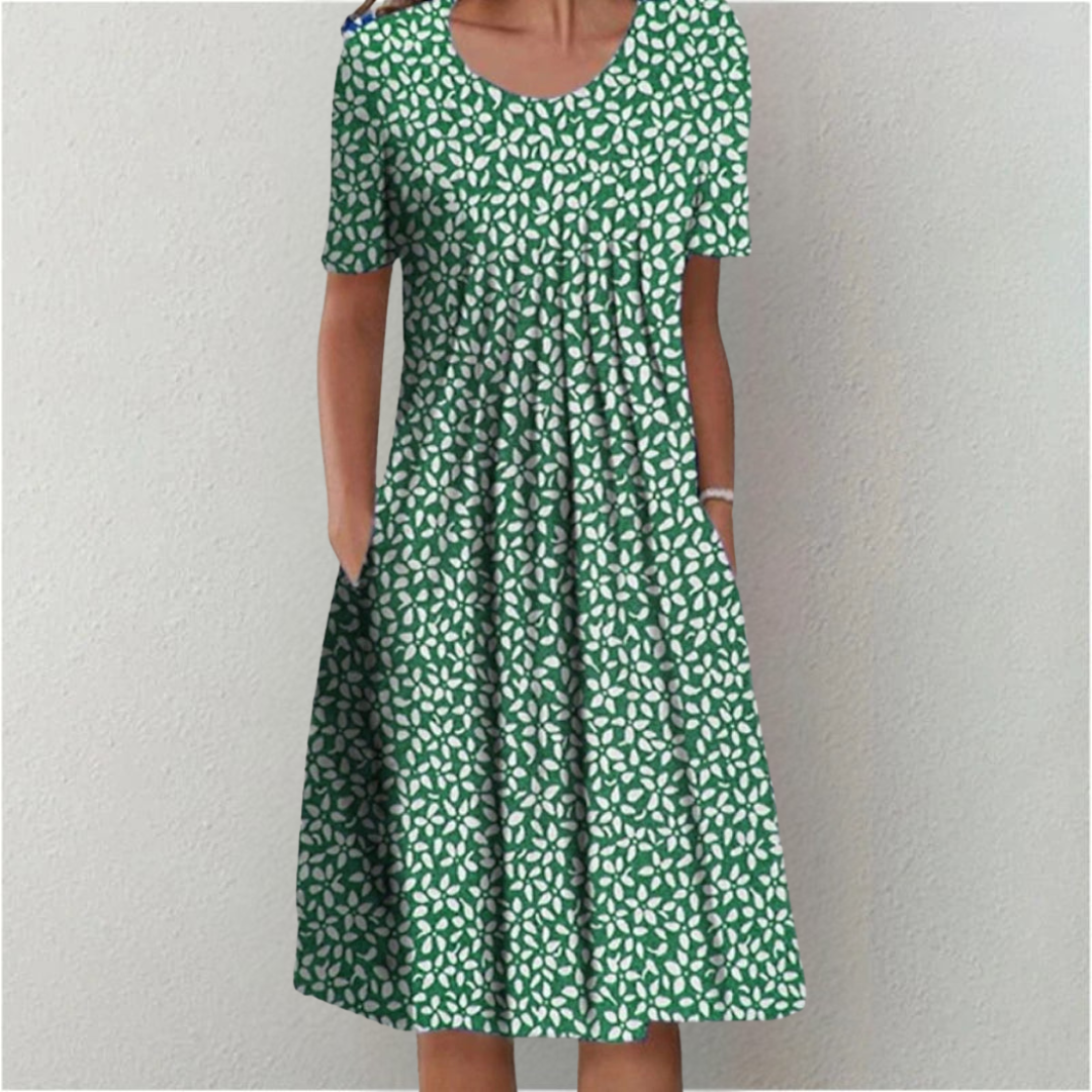 Hailey | Elegante en casual bloemenjurk met zakken