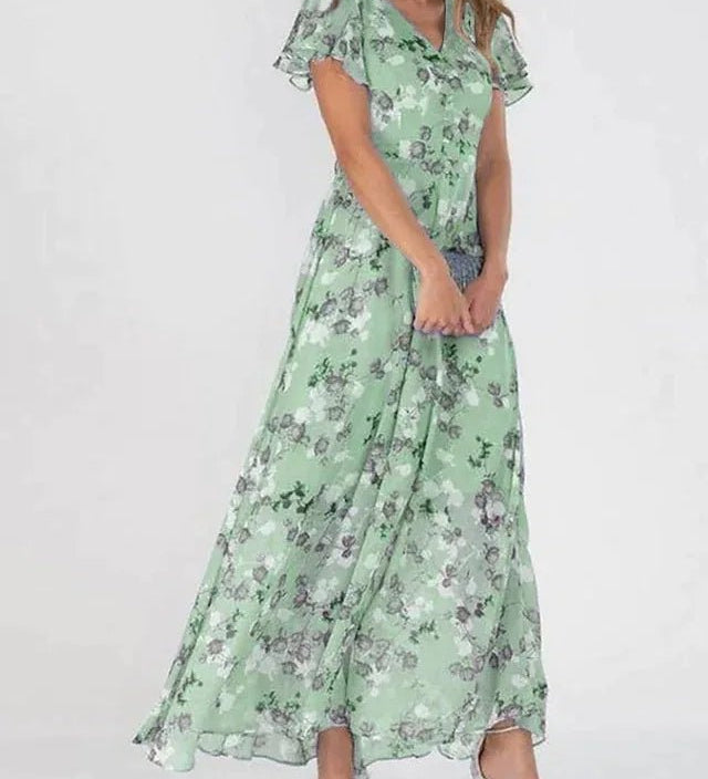 ZURI | ELEGANTE EN VLOEIENDE JURK MET FIGUURBEKLEMMEND EFFECT
