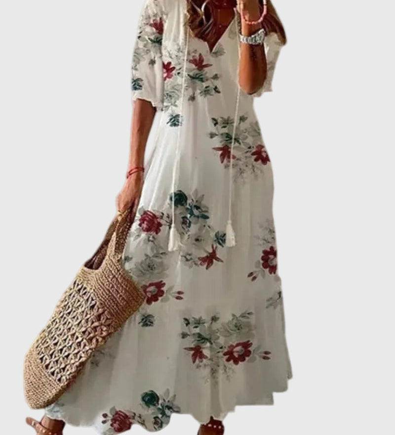 Amalia | Vintage Boho Maxikleed voor de Zomer