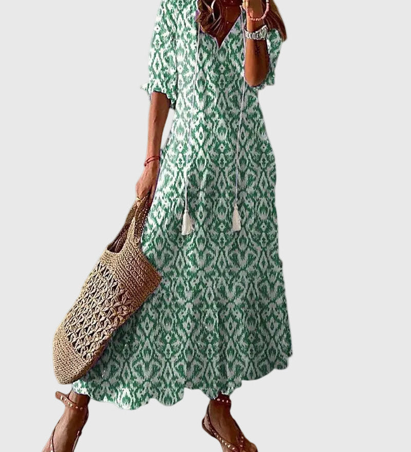 Amalia | Vintage Boho Maxikleed voor de Zomer