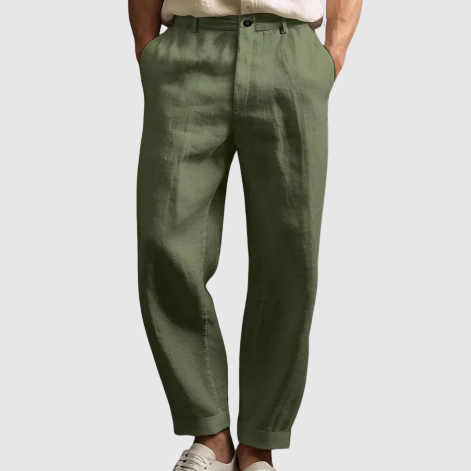 Tobias | Letní kalhoty  z bavlny a lnu