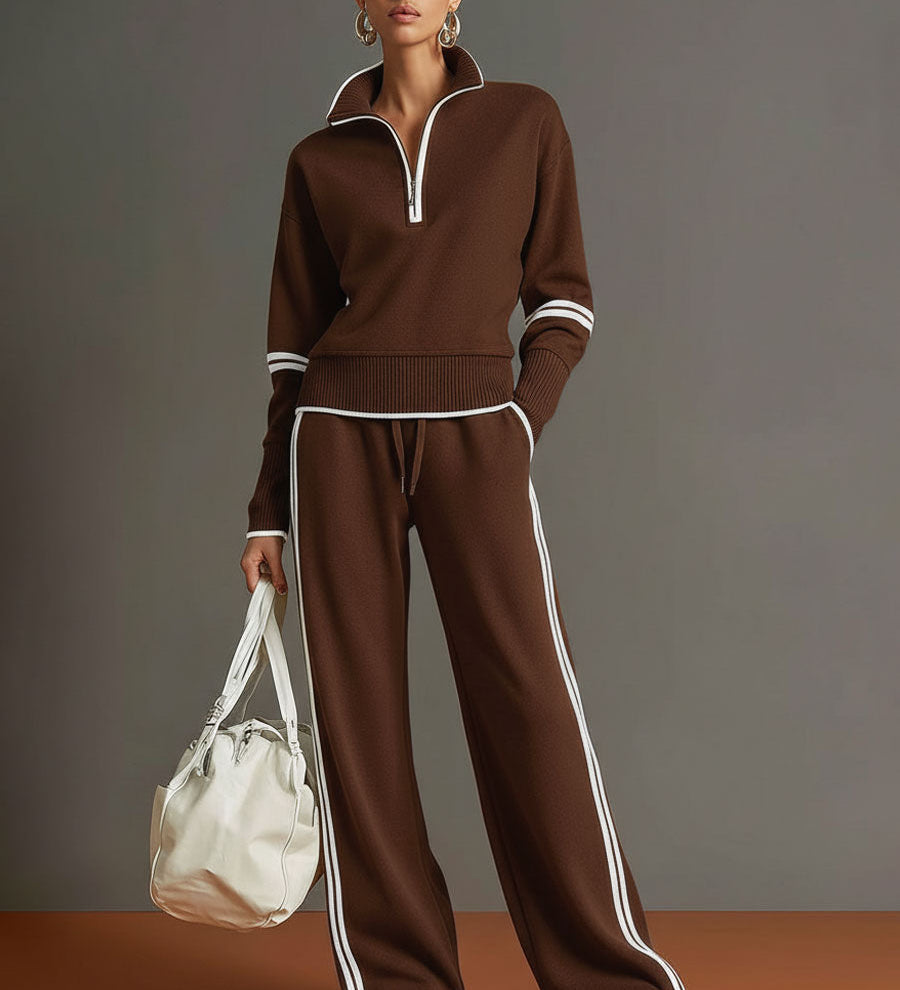 Nela – Stylová volnočasová souprava s širokými nohavicemi