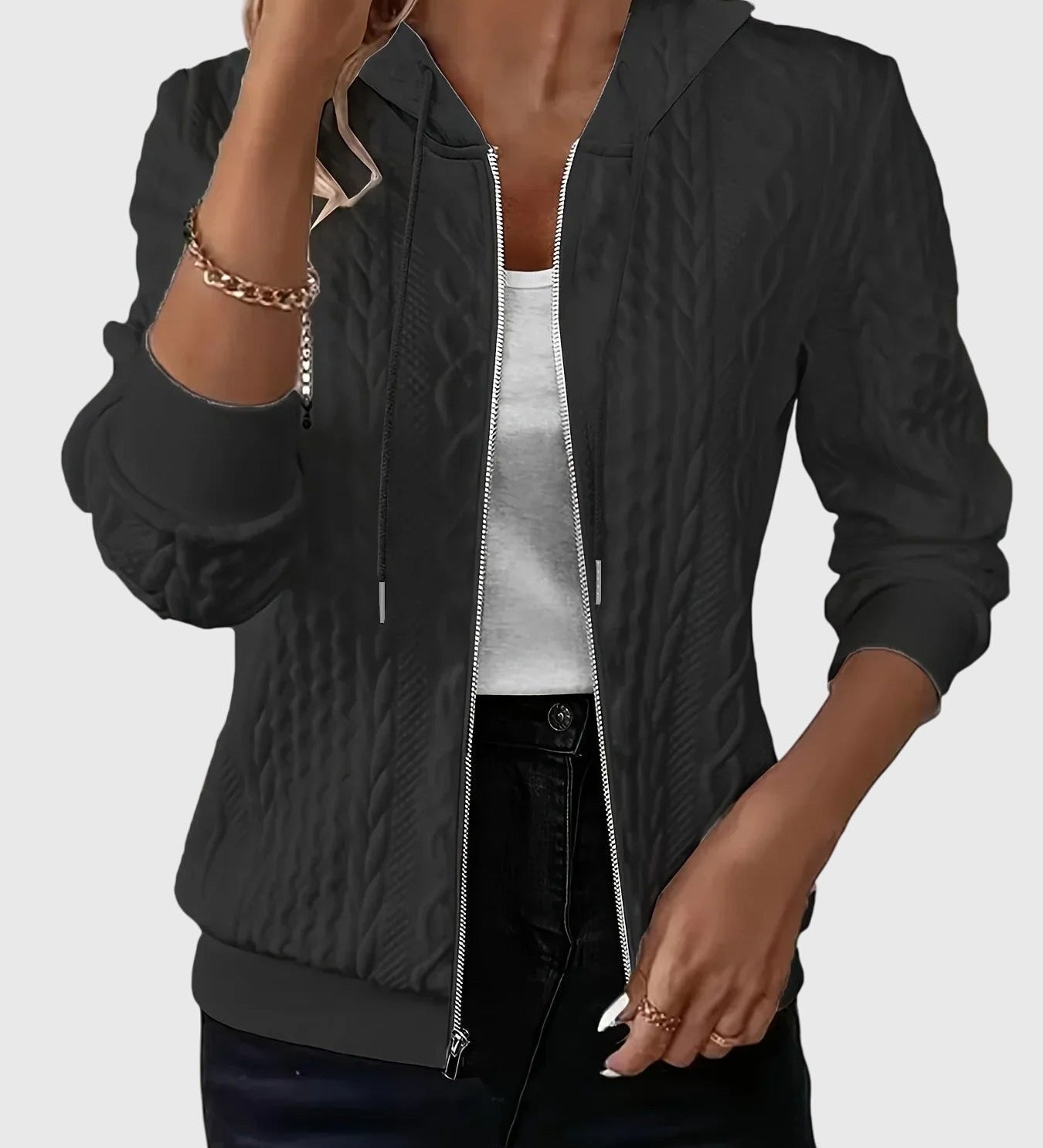 Lena™ - Mikina s kapucí a zipem