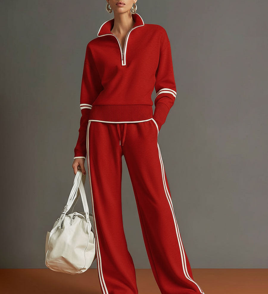 Nela – Stylová volnočasová souprava s širokými nohavicemi