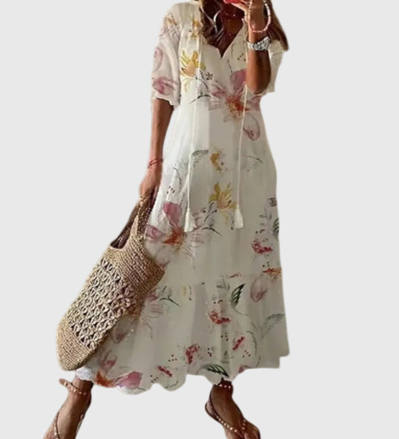 Amalia | Vintage Boho Maxikleed voor de Zomer