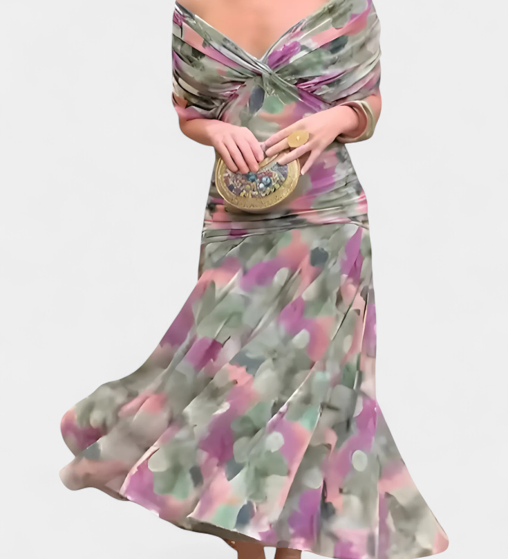 Eliška | Dámské dlouhé elegantní šaty s splývavou siluetou