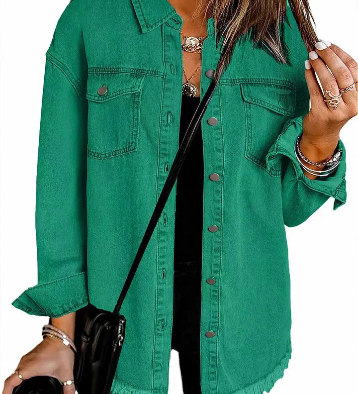 Zuzana – Stylová džínová bunda s uvolněným střihem pro každou příležitost