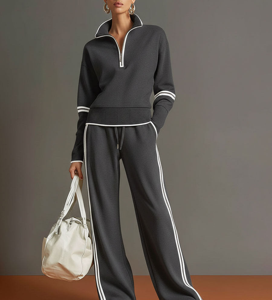 Nela – Stylová volnočasová souprava s širokými nohavicemi