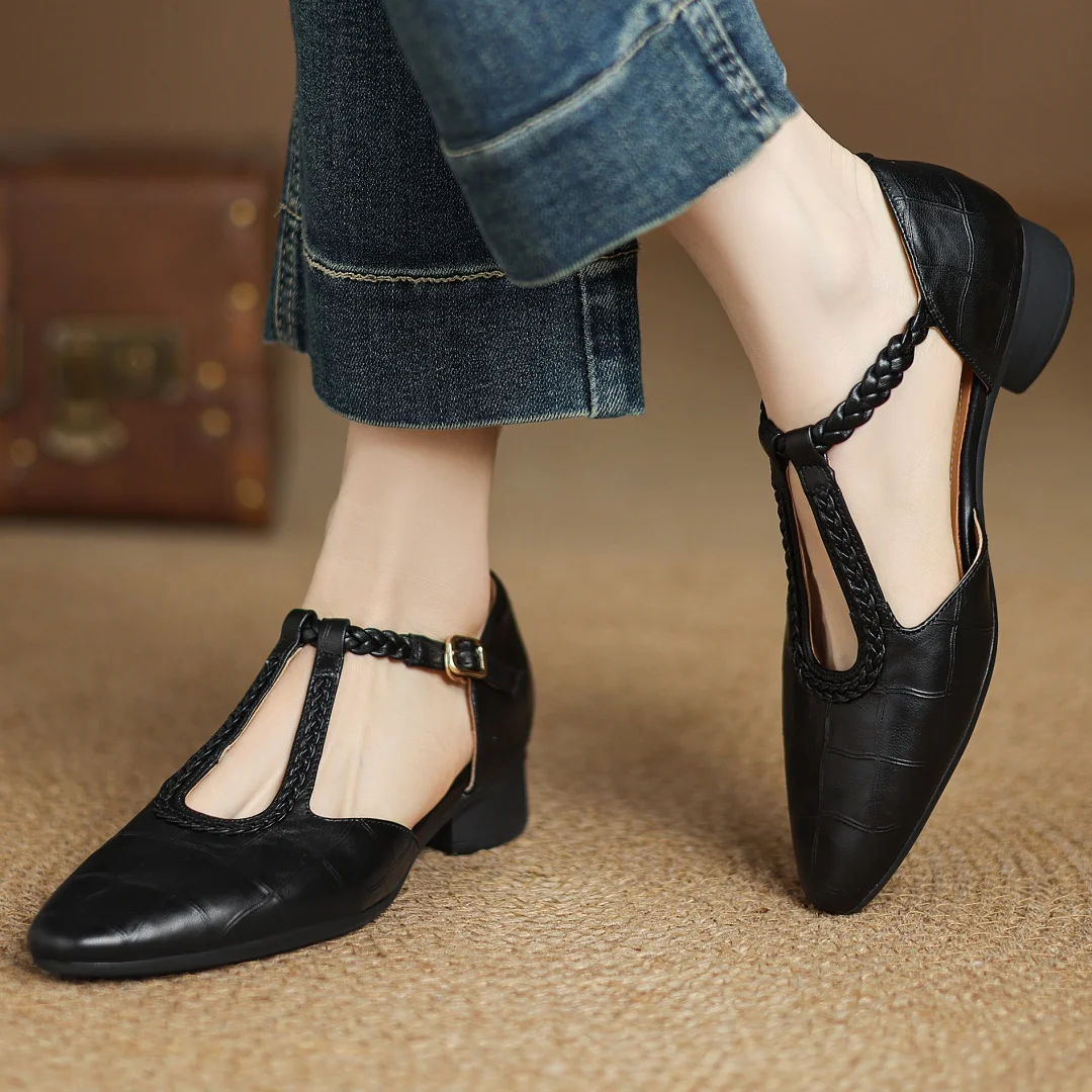 Inès | Leren Mary Janes