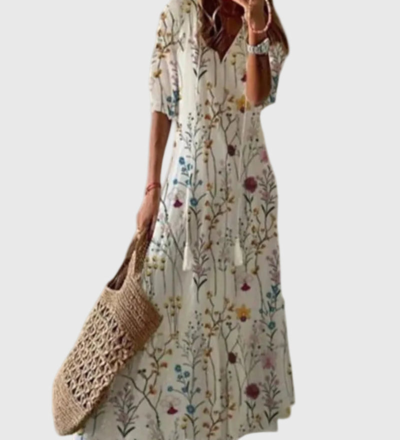 Amalia | Vintage Boho Maxikleed voor de Zomer