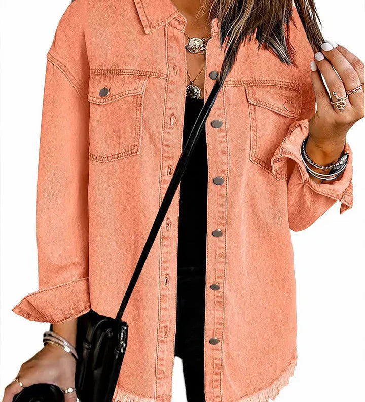 Zuzana – Stylová džínová bunda s uvolněným střihem pro každou příležitost