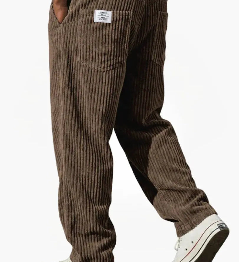 Tomáš – Stylové pánské manšestrové kalhoty s uvolněným střihem