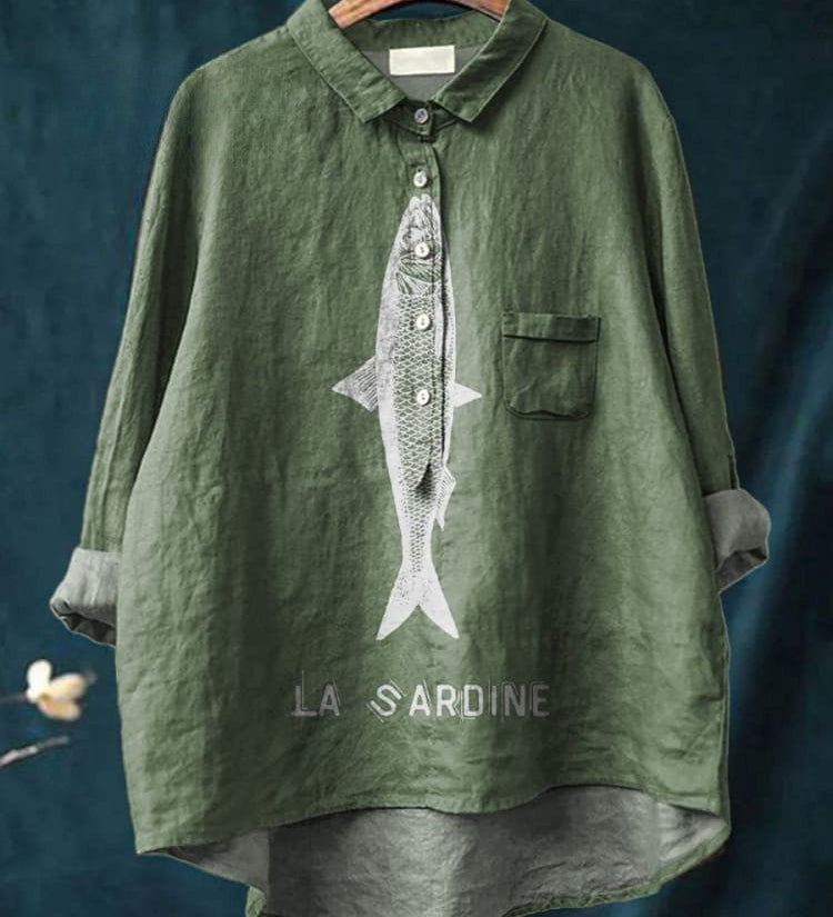 Ferdinanda – Lněná košile s potiskem