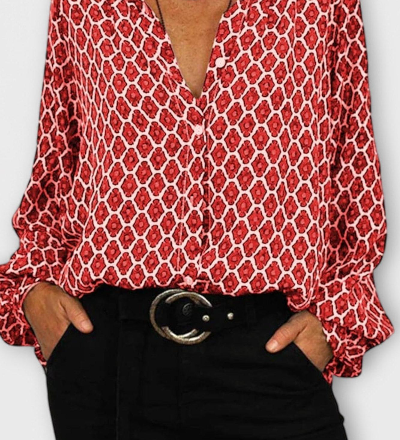 Beatriz - Stylová košile s V-výstřihem