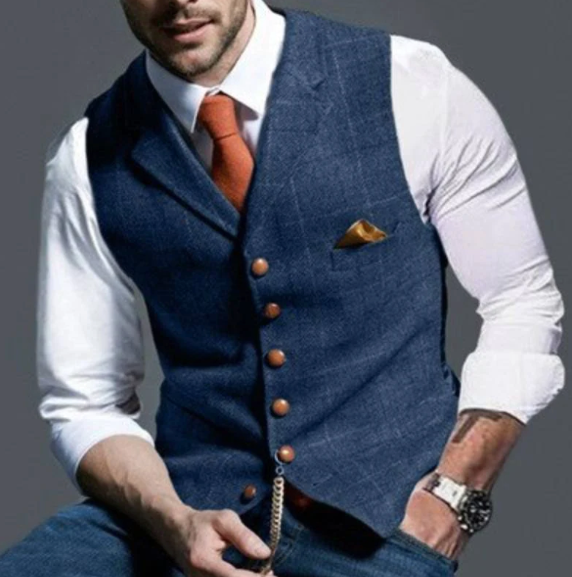 Tomáš – Elegantní pánská vesta pro nadčasový styl