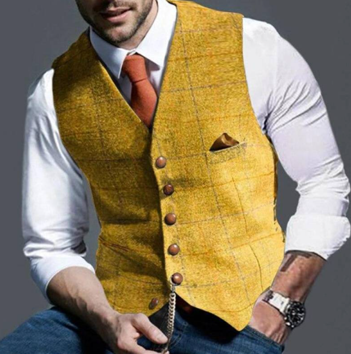Tomáš – Elegantní pánská vesta pro nadčasový styl