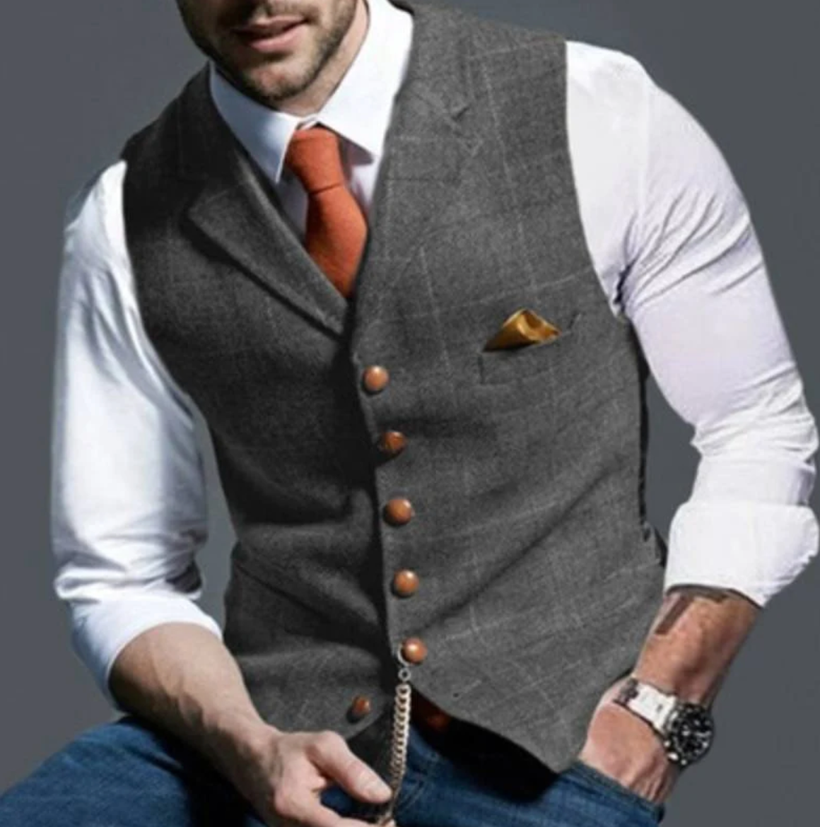 Tomáš – Elegantní pánská vesta pro nadčasový styl