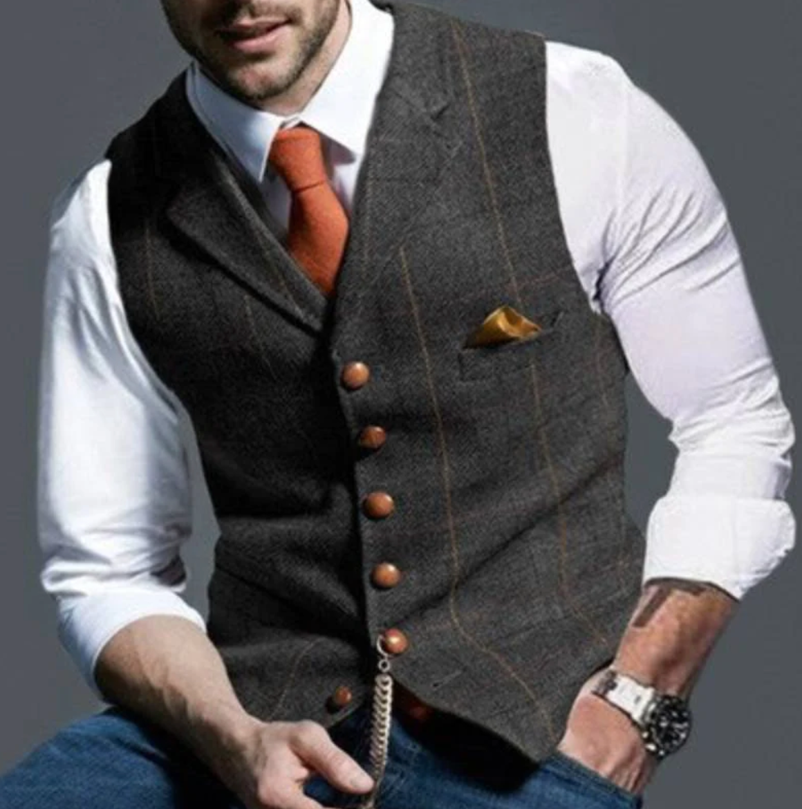 Tomáš – Elegantní pánská vesta pro nadčasový styl