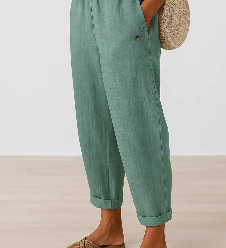 Klára – Lehké dámské kalhoty s volným střihem