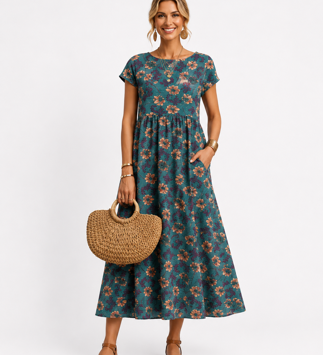 Florena | letní šaty s krátkým rukávem