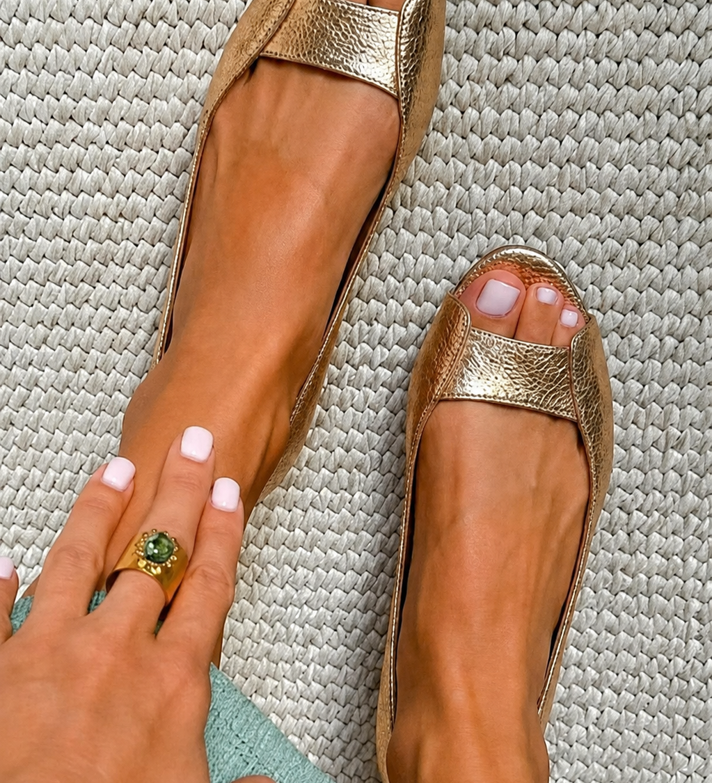 Adéla | Zlaté sandály Comfort Chic