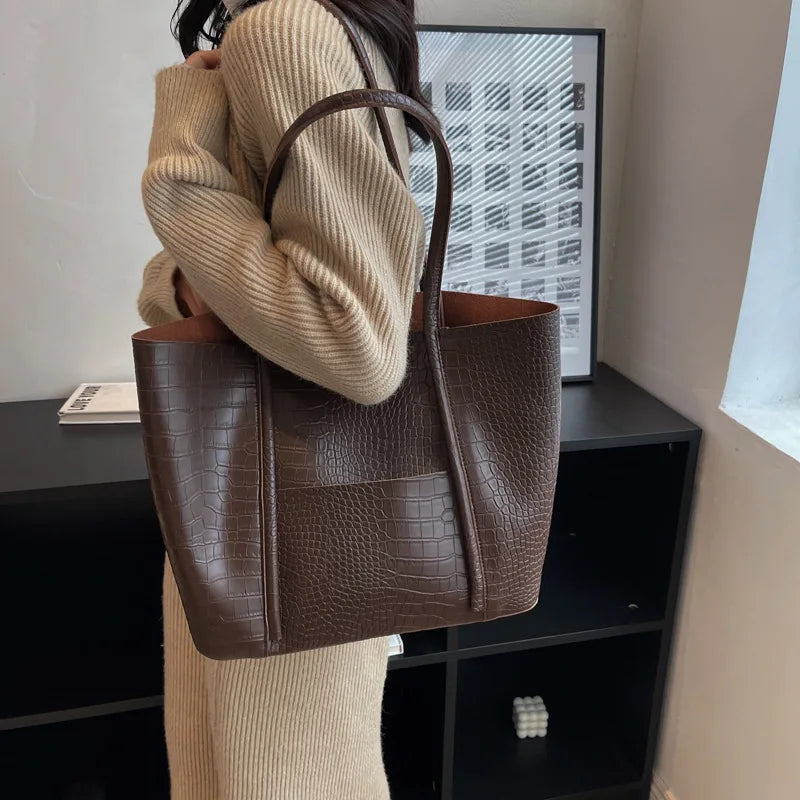 Christina™ | Elegante Vegan Leren Schoudertas