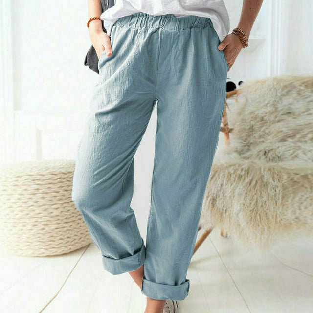 Neria - Broek met zachte structuur