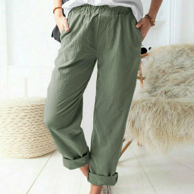 Neria - Broek met zachte structuur