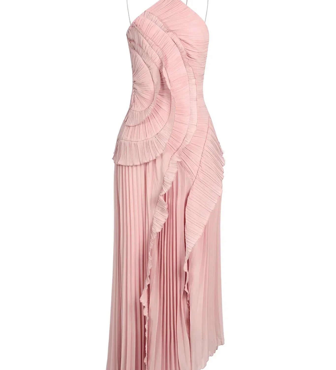 Tereza – Elegantní plisované šaty s asymetrickým střihem