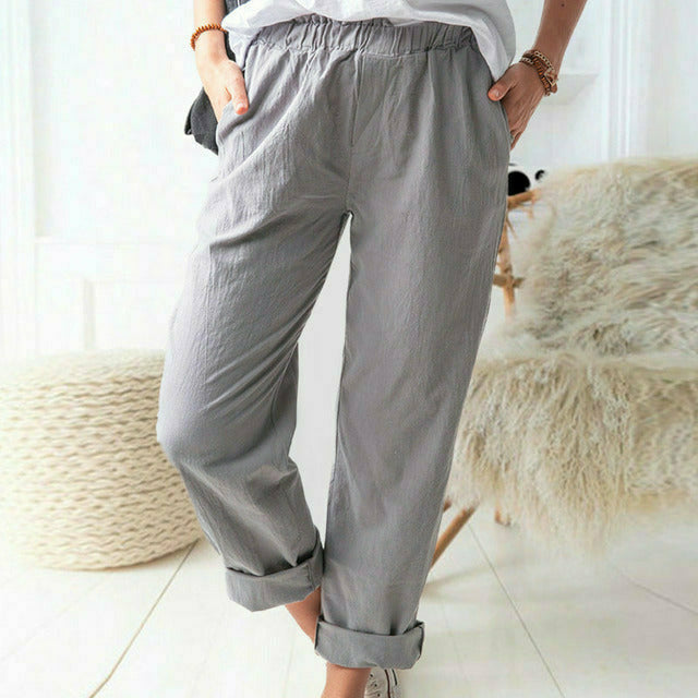 Neria - Broek met zachte structuur