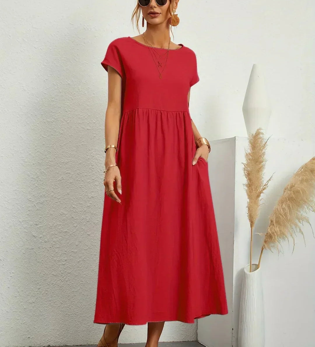 Lenka – Elegantní šaty s hedvábnou bavlnou pro každodenní styl