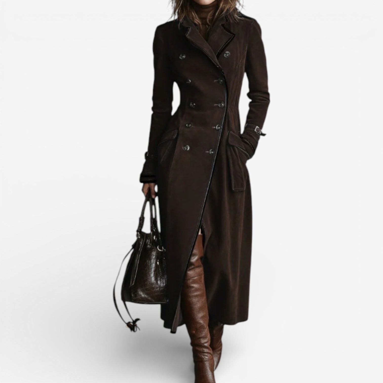 Karolína | Elegantní dlouhý trench s nadčasovým střihem