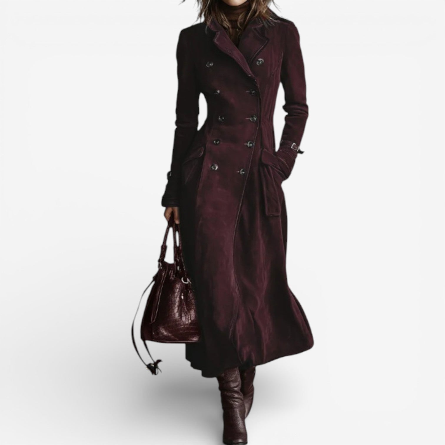 Karolína | Elegantní dlouhý trench s nadčasovým střihem