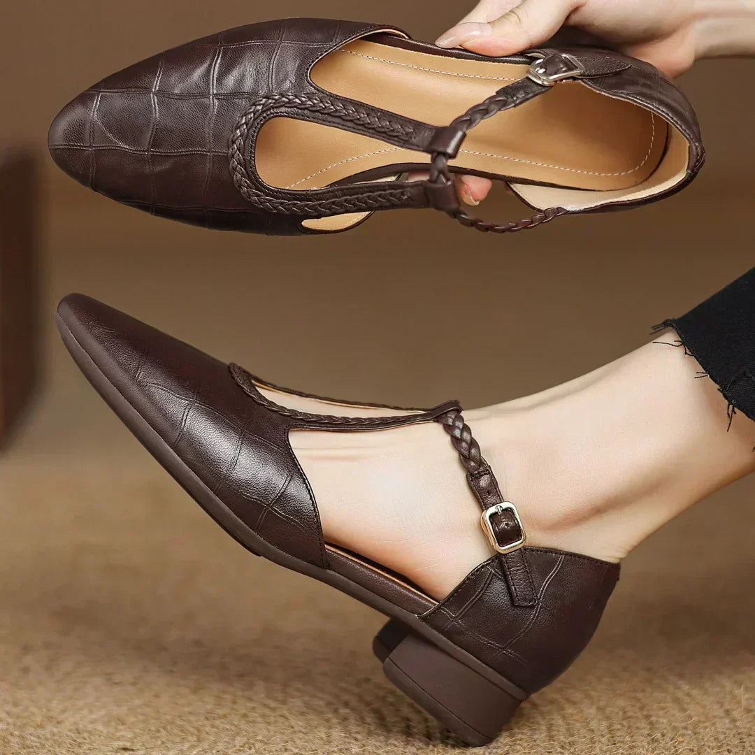 Inès | Leren Mary Janes