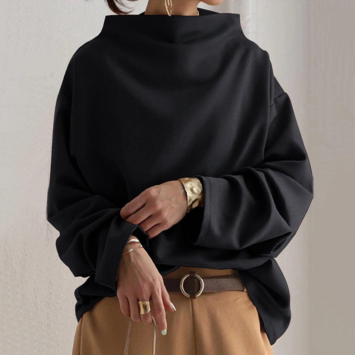 Lisa | Casual trui met opstaande kraag