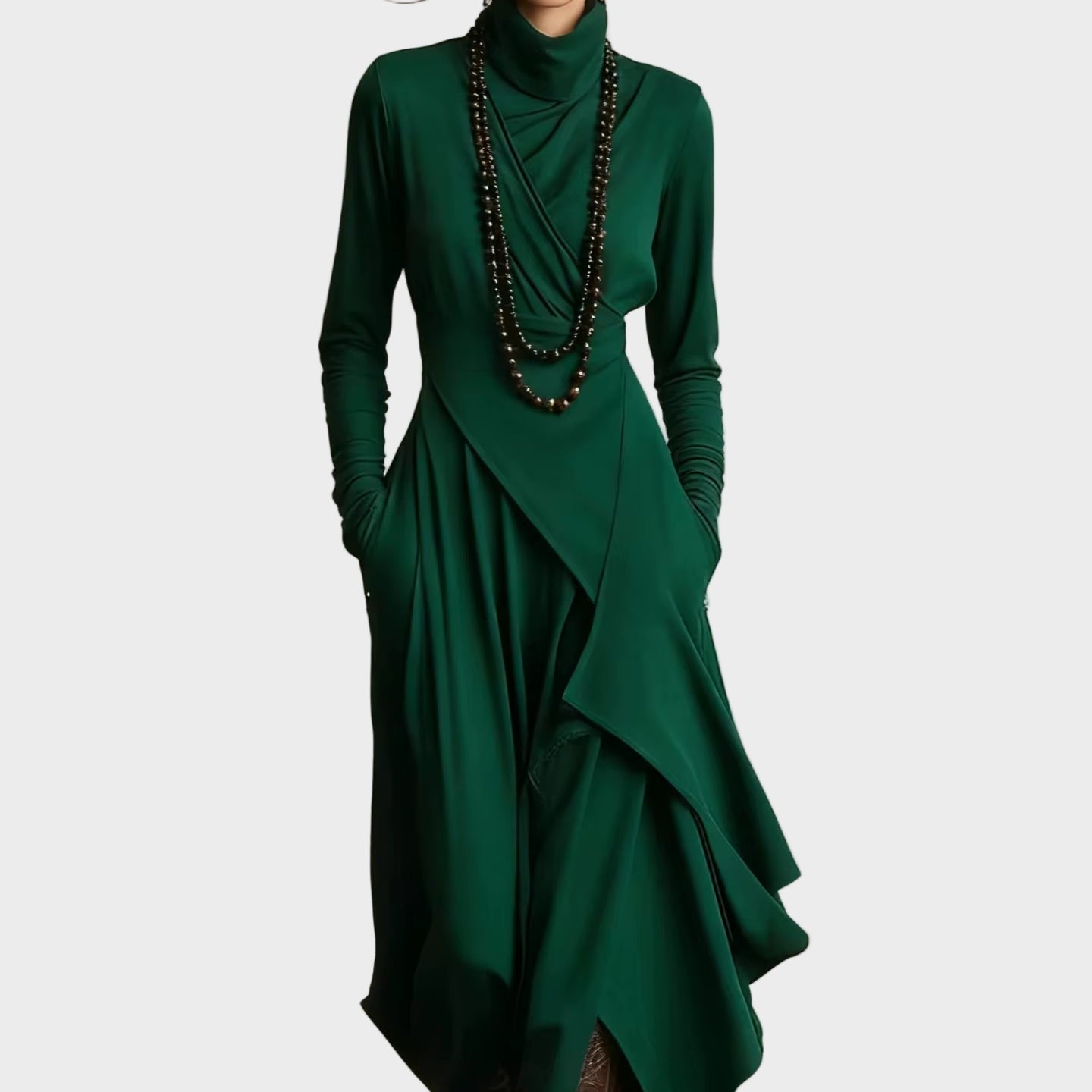 Veronika | Asymetrické Elegantní Šaty s Drapováním