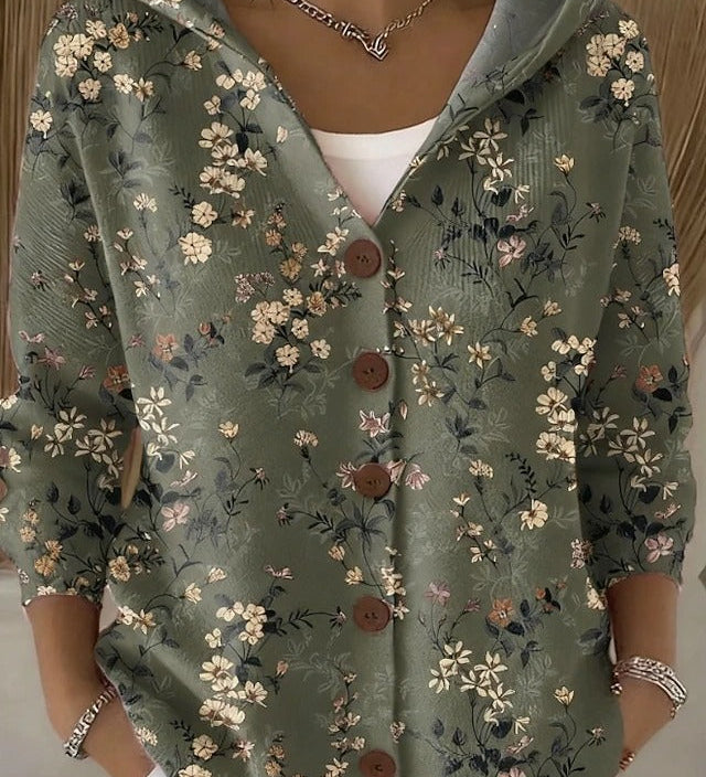 Věra | Stylový hřejivý kardigan s uměleckým vzorem