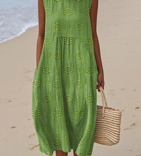 Růže | Vyšívané Midi Šaty