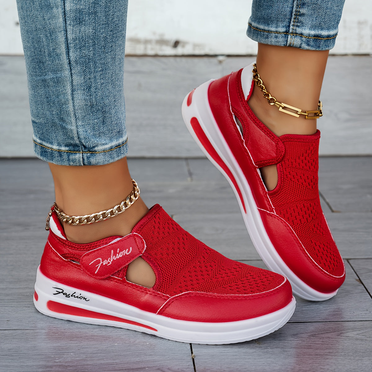 Ademend Slip-On Sneakers met stabiele pasvorm
