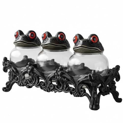 Ručně vyráběné sklenice na koření Witchy Frog Apothecary