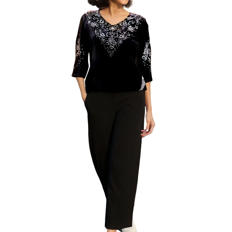 Eliška - elegantní dvoudílný sametový set