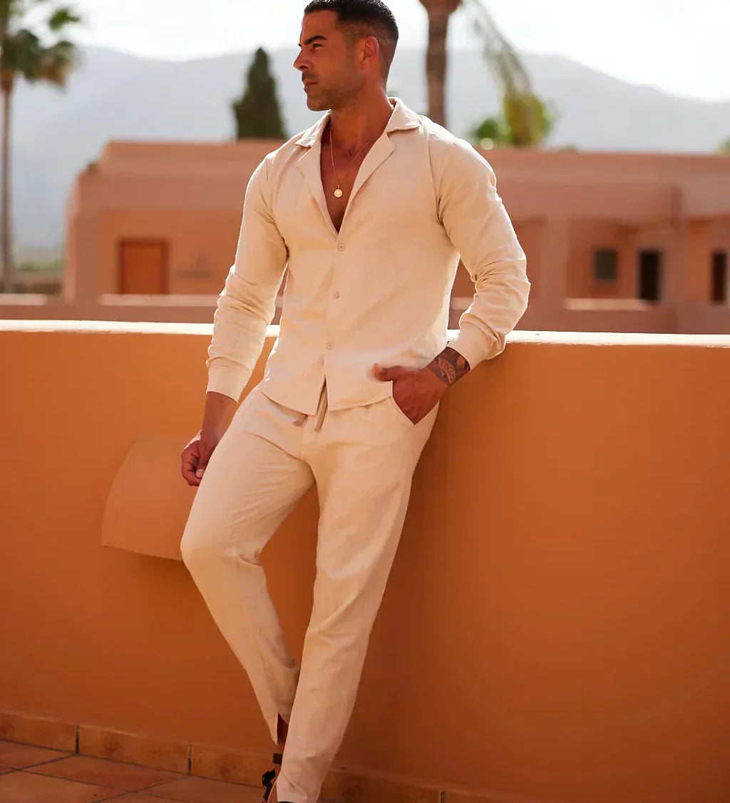 Radek – Lehký lněný set pro moderní letní styl