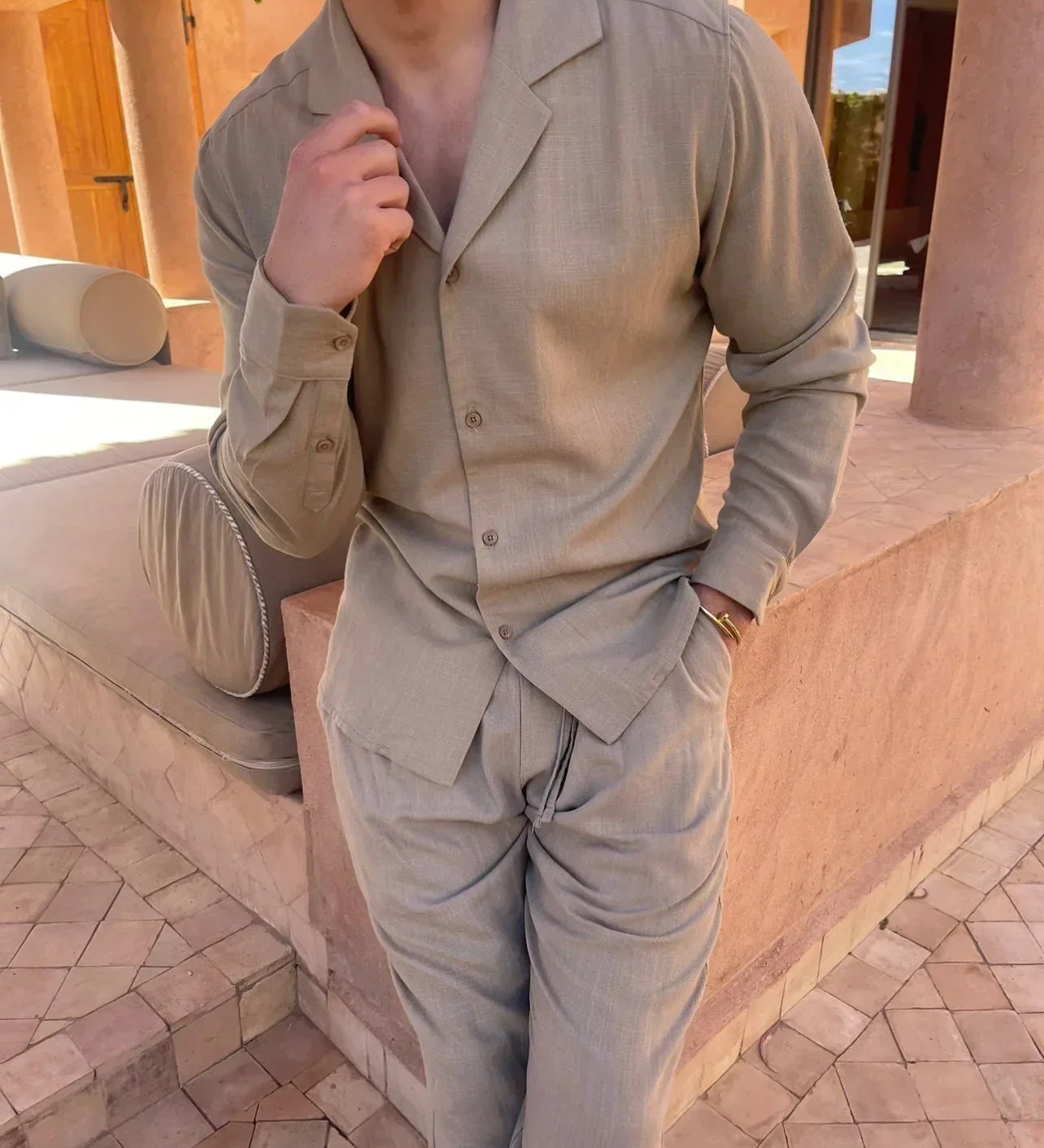 Radek – Lehký lněný set pro moderní letní styl