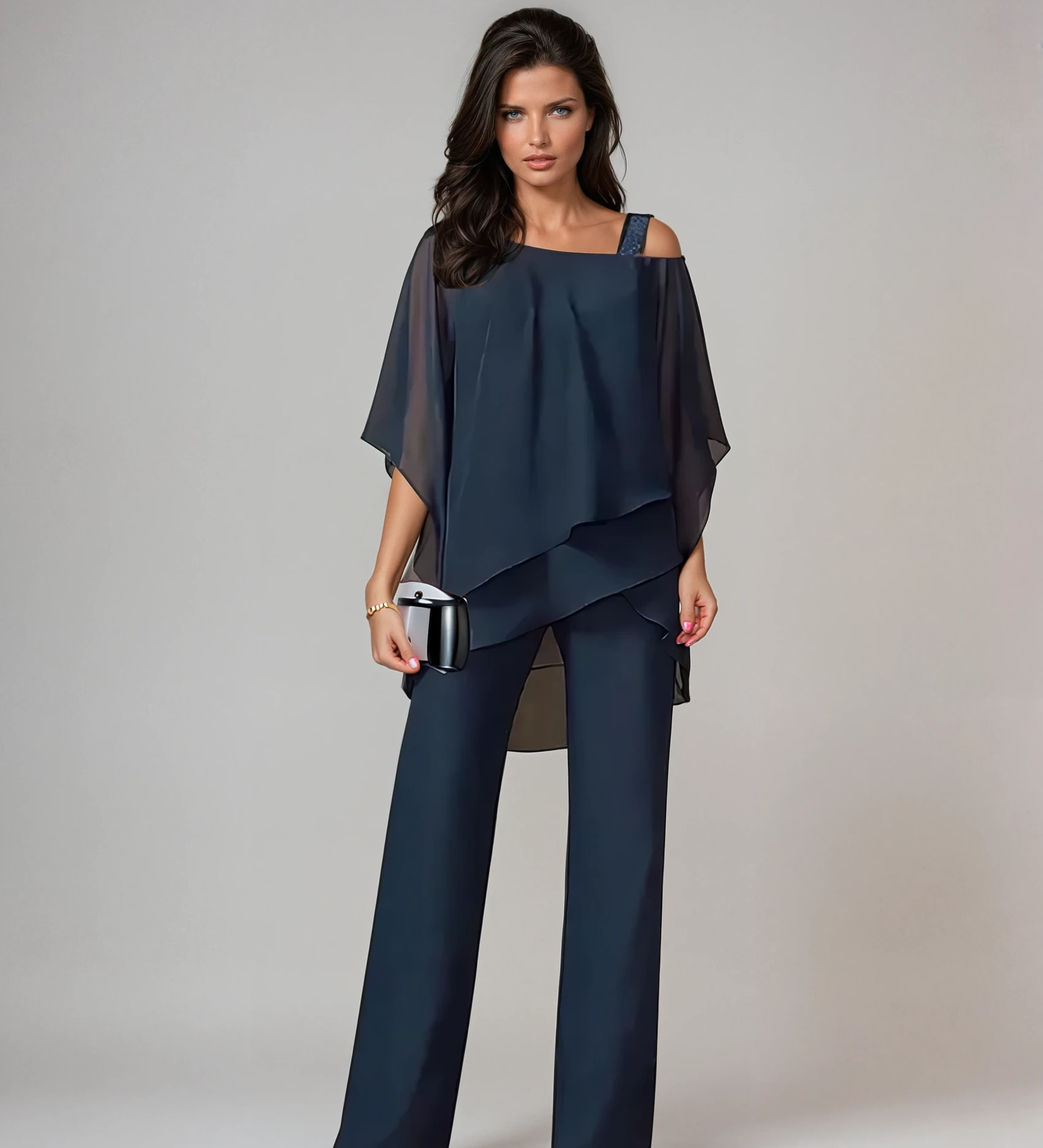 Tereza – Elegantní dámský set s volnou halenkou a kalhotami