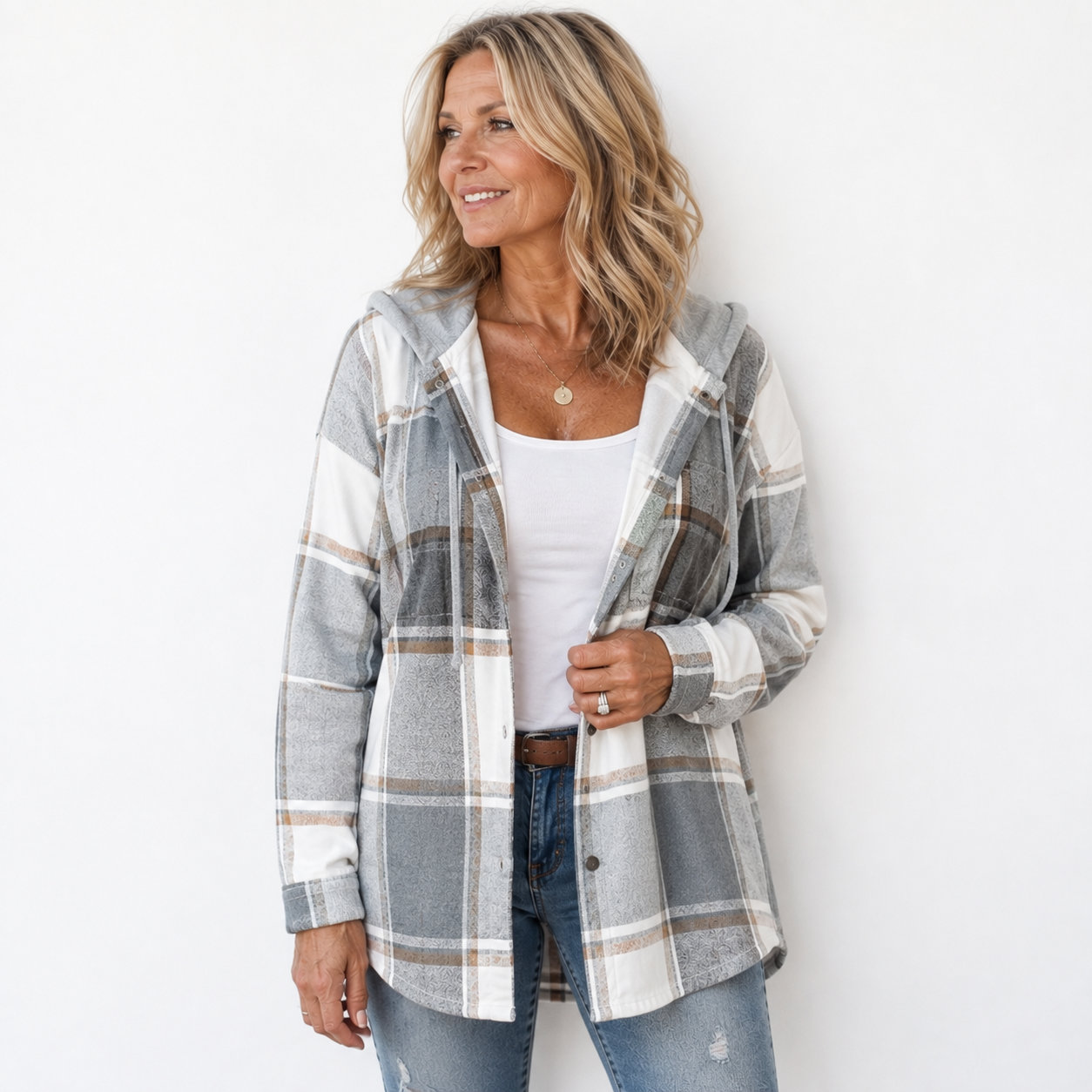Katja | Geruite Hoodie