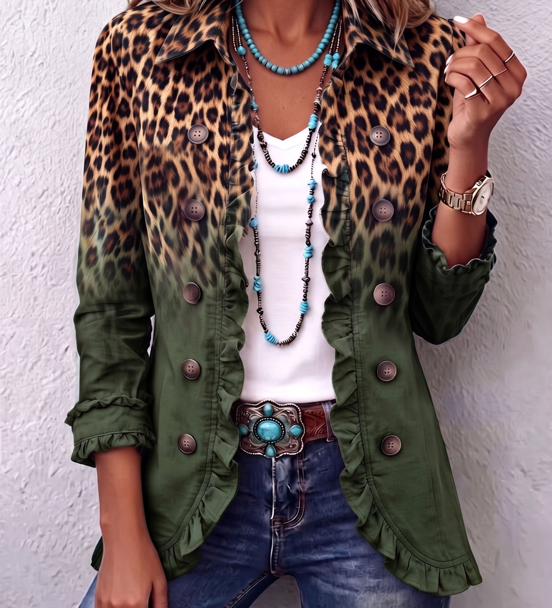 Barbara™ | Blazer in Luipaardverloop