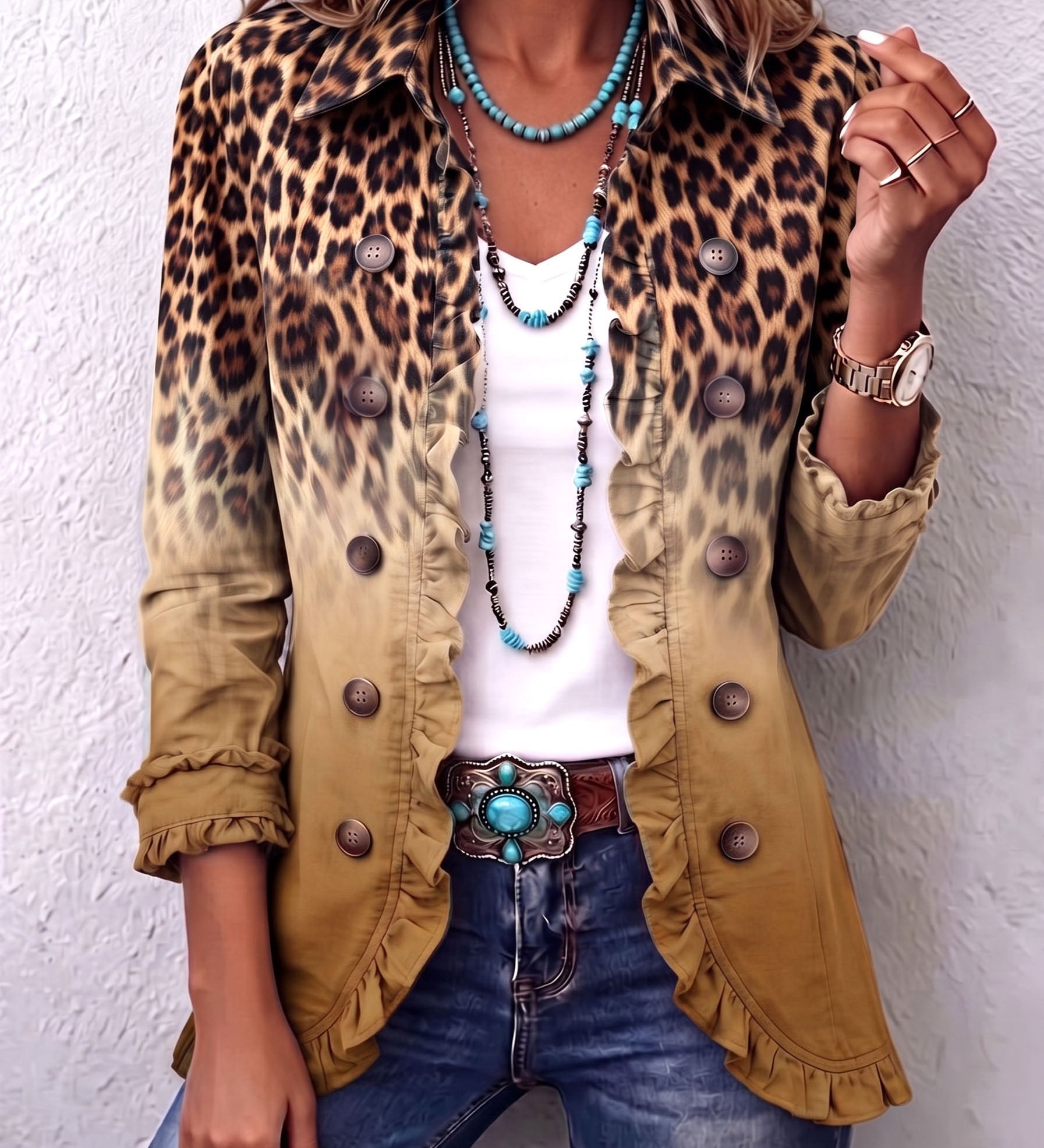 Barbara™ | Blazer in Luipaardverloop