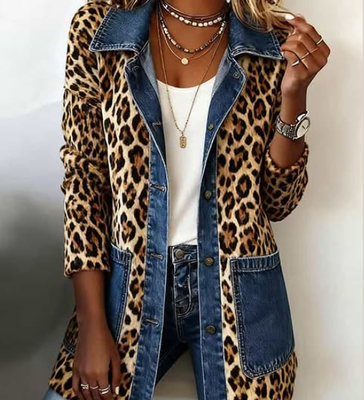 Regina™ | Lange Jas met Luipaardprint